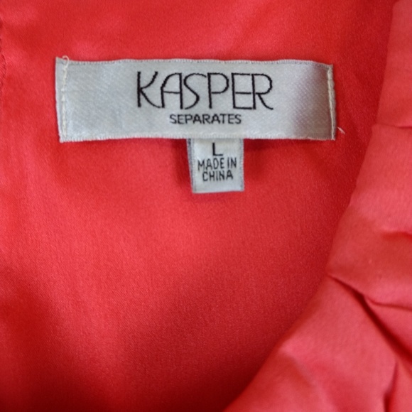 Kasper Sleeveless Blouse Coral Size Large - Picture 4 of 5